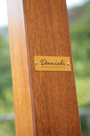 Ombrellone da Giardino Decentrato 3x3m in Legno Telo in Acrilico con Balza Danieli San Francisco Ecrù