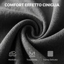 Poltrona Camera da Letto 72x72x95 cm Stile Moderno di Metà Secolo con Gambe in Legno di Caucciù in Ciniglia Grigio Scuro      