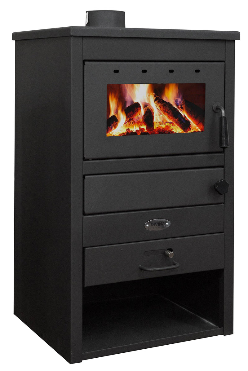 Stufa a Legna 11kW 130 m3 in Acciaio Antracite