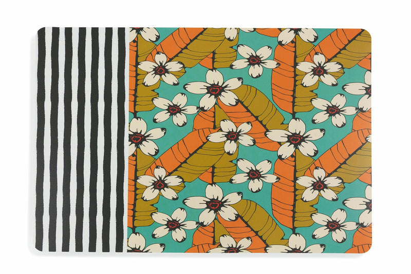 Set 6 Tovagliette 45x30 cm in Plastica Villa d'Este Home Tivoli Carribbean Queen