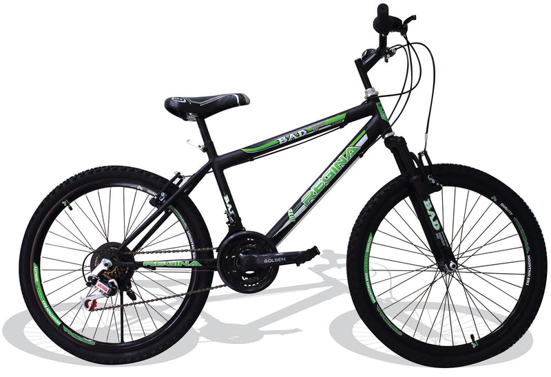 Bicicletta Mountain Bike MTB Ragazzo 26" 21V Kidfun Bad Nera