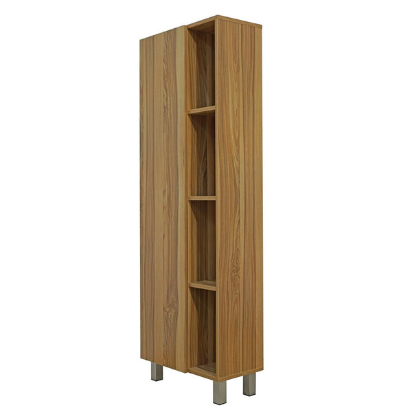 Mobile a Colonna per  Bagno 50x140x24 cm 1 Anta 4 Ripiani in Melaminico Legno Naturale prezzo