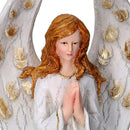 Angelo resina oro con led cm 14,5x14,5xh31