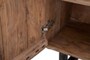 Mobile Mumbai 175x40x77 cm in Legno di Acacia e in Ferro Marrone e Nero