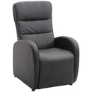 Poltrona Relax Reclinabile con Poggiapiedi Nero 