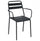 Stapelbarer Sessel Bristol 51 x 52 x 81 h cm aus anthrazitfarbenem Stahl