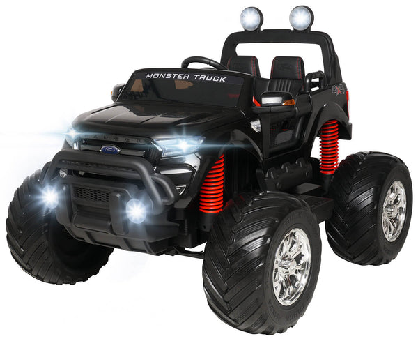 Elektroauto für Kinder 2 Sitze Offroad 12V Ford Monster Truck 4x4 Schwarz sconto