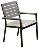 Sedia da Giardino con Braccioli in Alluminio Vorghini Devia Antracite