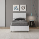Letto Singolo Testata Inclinata Demas Bianco Frassino Varie Misure