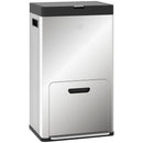 Pattumiera a Pedale 3 Sezioni da 56L 45,7x35,8x76 cm Argento  