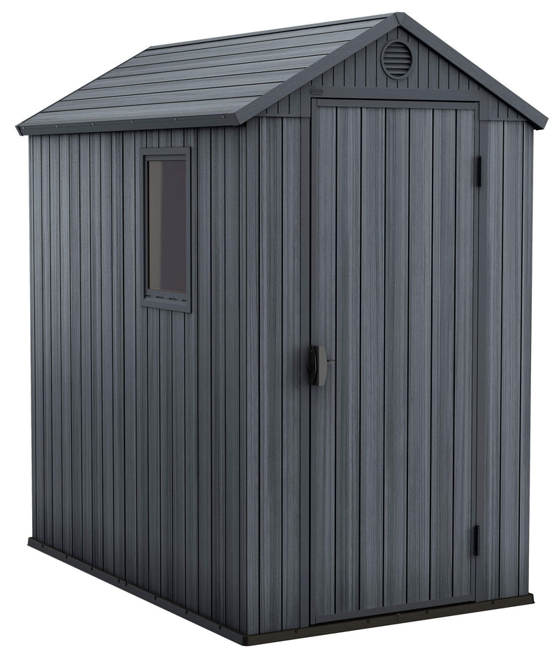 Casetta da Giardino Porta Attrezzi 125,8x184,5x205,1 cm in Resina Keter Darwin 4x6 Grigia