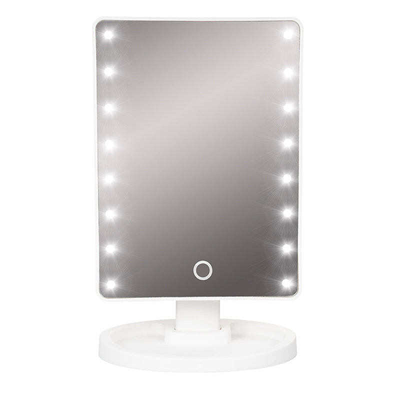 Specchio da Tavolo con LED per Trucco Make-Up Kooper  Bianco