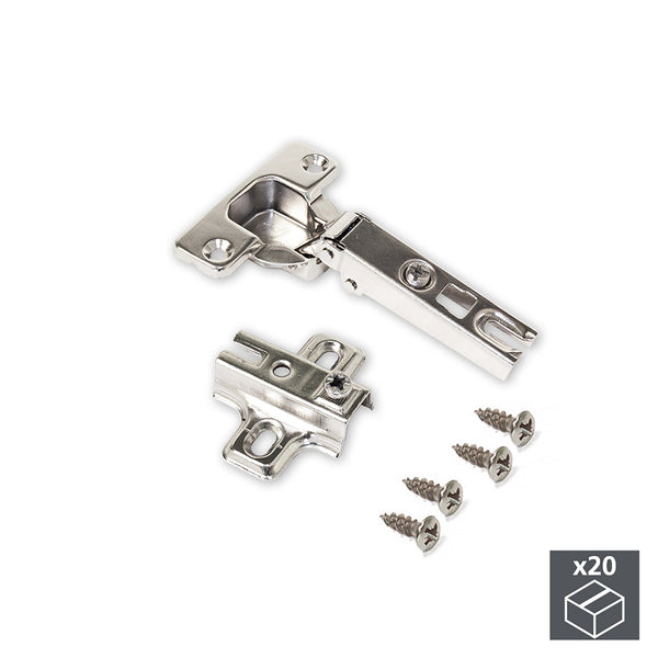 Topfscharnier 35 mm Gerader Hals 110º Schraubsockel 20 Stück Emuca sconto