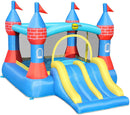 Castello Giostra Gonfiabile Doppio Scivolo con Pompa Happy Hop