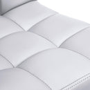 Sgabello con Braccioli Alzata a Gas e Seduta Girevole in Similpelle Vandi Grigio