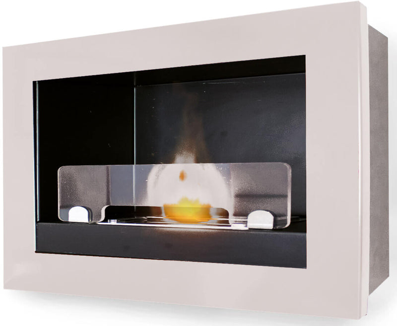 Camino a Bioetanolo da Parete 45x65 cm Karlsen Treviso Bianco