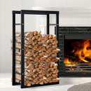Portalegna Legnaia in Ferro 60x25x100 cm da Interno Max 100Kg  Nero