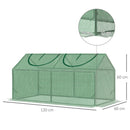 Serra da Giardino 120x60x60 cm con Copertura in PE Verde