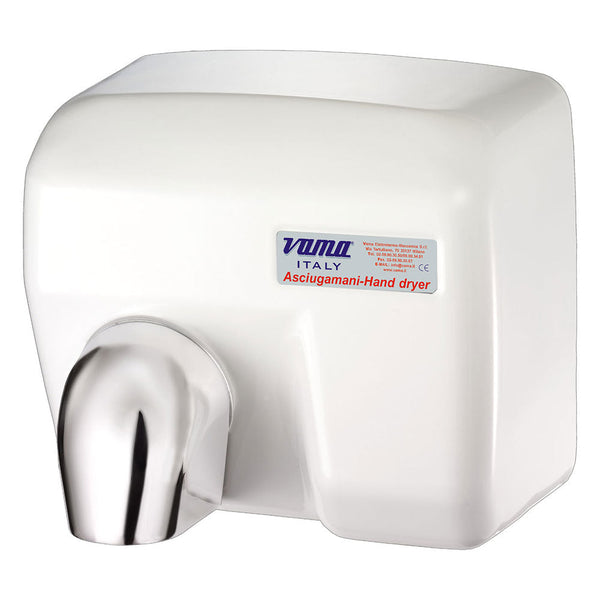 sconto Vandalensicherer elektrischer Händetrockner mit Fotozelle 2400 W Vama Ariel BF White Steel