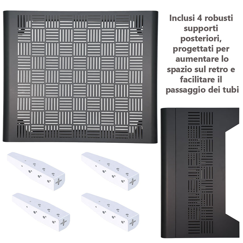 Copri Condizionatore da Esterno Small 90x46/52x70 cm in Acciaio Zincato Antracite