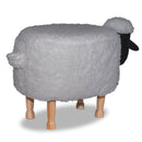 Sgabello Pouf Poggiapiedi per Bambini 63x36x42 cm Pecora Grigia Divina Home