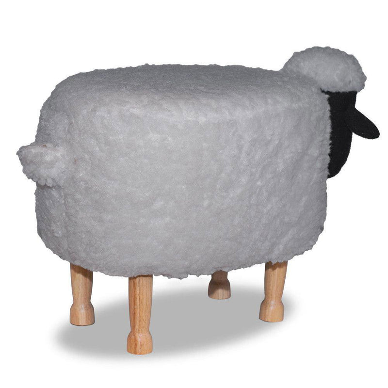 Sgabello Pouf Poggiapiedi per Bambini 63x36x42 cm Pecora Grigia Divina Home