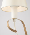 Lampada da parete Elegant in Metallo Intreccio Bianco con Oro