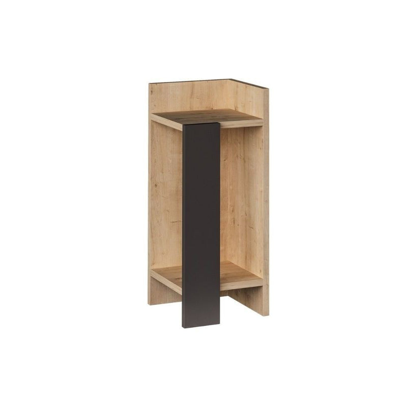 Comodino Destro 25x60x25 cm in MDF Elos Rovere