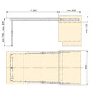 Guida per Tavolo Allungabile 138 cm in Alluminio Emuca