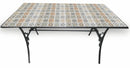 Tavolo da Giardino Rettangolare 145x83 cm in Ferro con Mosaico Soriani Rodi