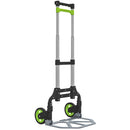Carrello Portapacchi Pieghevole con Maniglia Telescopica Capacità 70 kg in Alluminio Argento      