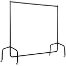 Stender Appendiabiti con Ruote 150x60x150 cm in Ferro  Nero