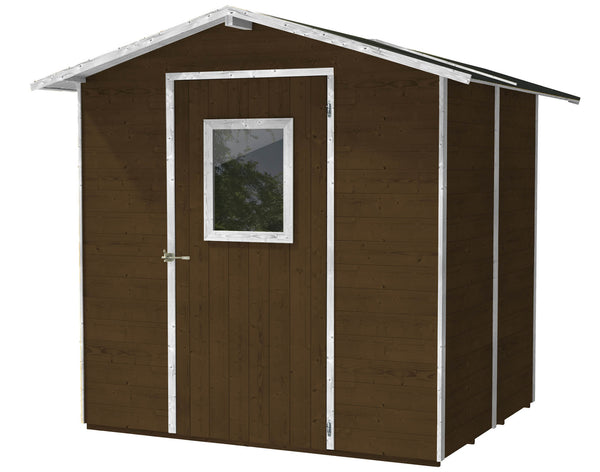 Werkzeugkasten aus Holz 200 x 167 x 214 cm mit Tür und Fenster Ecla Nussbaum acquista