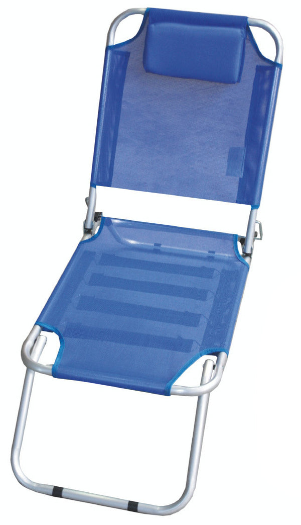 Soriani Greece Faltbarer Strandstuhl mit Aluminiumkissen Melange Blue acquista