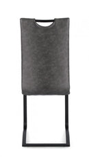 Set 4 Sedie 42x56x102h cm Kenneth Pu Antracite 