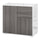 Mehrzweckschrank 79 x 36 x 74 cm 2 Schubladen 2 graue und weiße Türen