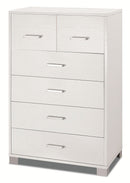 Mobile 4+2 Cassetti 70x112x41 cm Bianco Fiammato