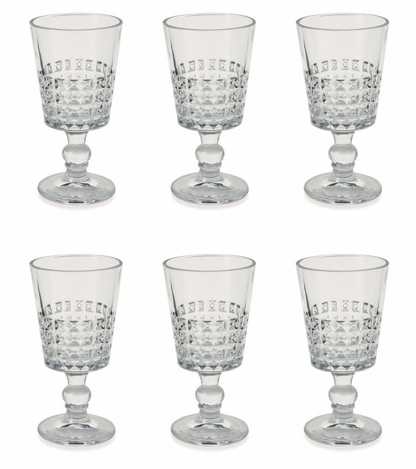 Set 6 Kelche Ø8,4x17 cm in transparentem Villa d'Este Home Tivoli Pixel Glas prezzo
