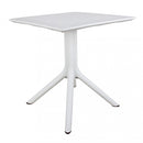 Tavolo Jarvis 80x80x75 h cm in Polipropilene Bianco