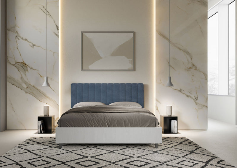 Letto Matrimoniale Kaia Blu Varie Misure