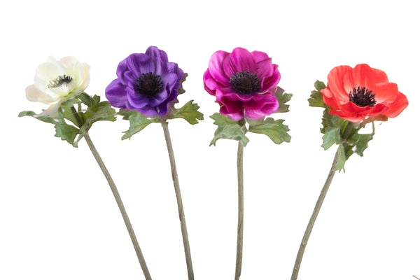 sconto Set 12 Fiori Artificiali di Anemone H 37 cm