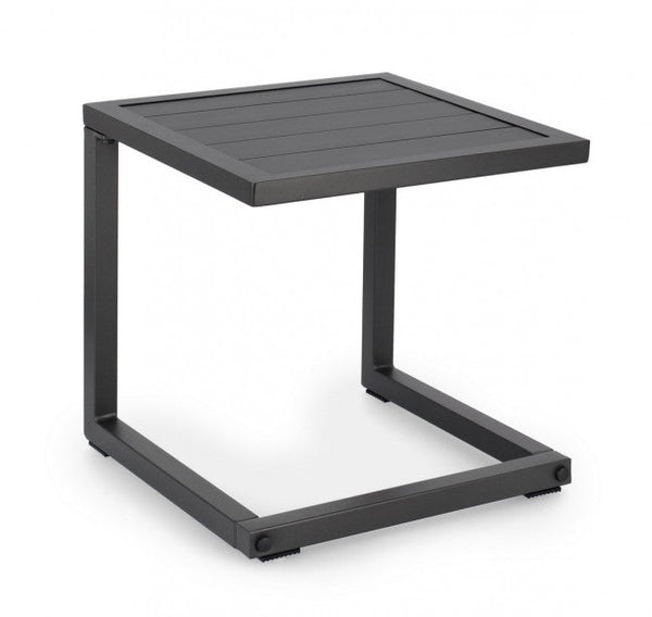 sconto Hilde Couchtisch 40x40 cm Anthrazit in Aluminium