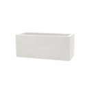 Vaso Rettangolare Indoor e Outdoor Tera Schio Cassa Chalk 115x50 cm in Plastica Bianco Gesso 
