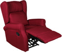 Poltrona Relax Manuale Reclinabile in Tessuto Vandi Bordeaux