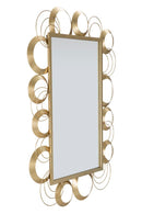 Specchio Globe 76,5x3x108 cm in Ferro Oro