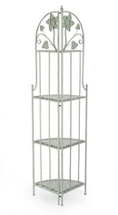 Scaffale Angolare 48x35x165,5 cm Harriet in Acciaio Salvia
