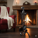 Set Camino 4 Pezzi con Spirale decorativa Forgiato a mano in Ferro Molato