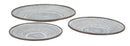 Vassoio Clot Ø50,5x4,5- 39,2x4.5-35x4 cm in Ferro Grigio