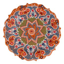 Piatto Decorativo Ø30xh3 cm in Ceramica Arancione