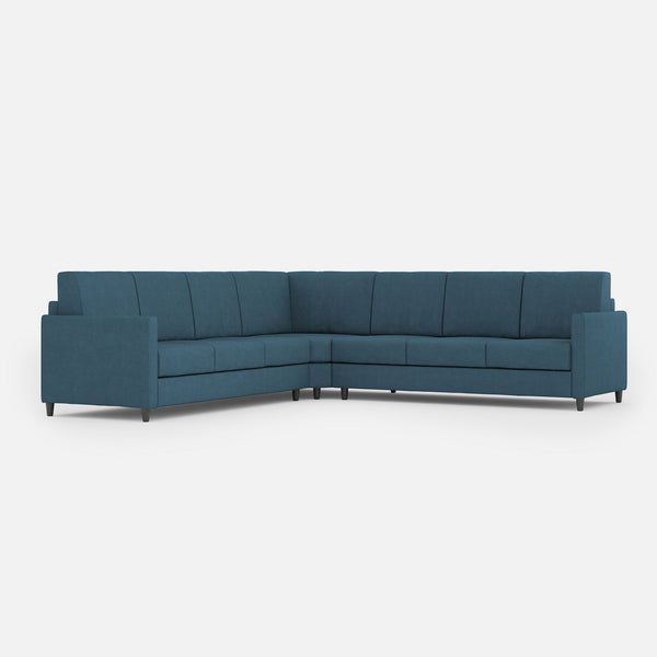 online Divano Angolare 7 Posti 281x281x85 cm Karay in Tessuto Avio